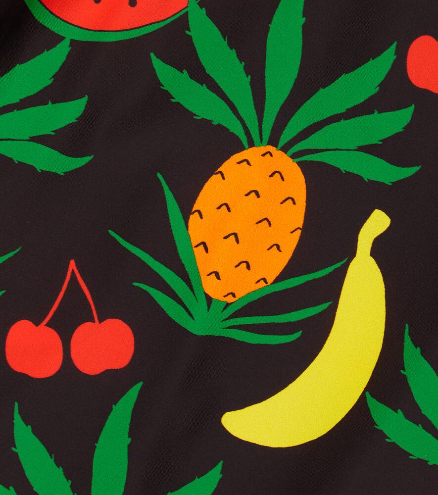 Mini Rodini Fruits Printed Swim Top In Brown