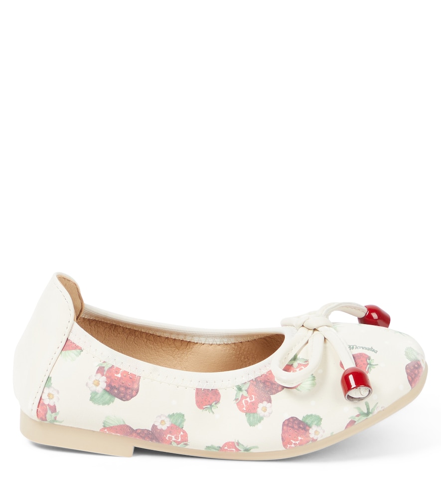  Monnalisa Monnalisa Printed Faux-leather Ballet Flats 