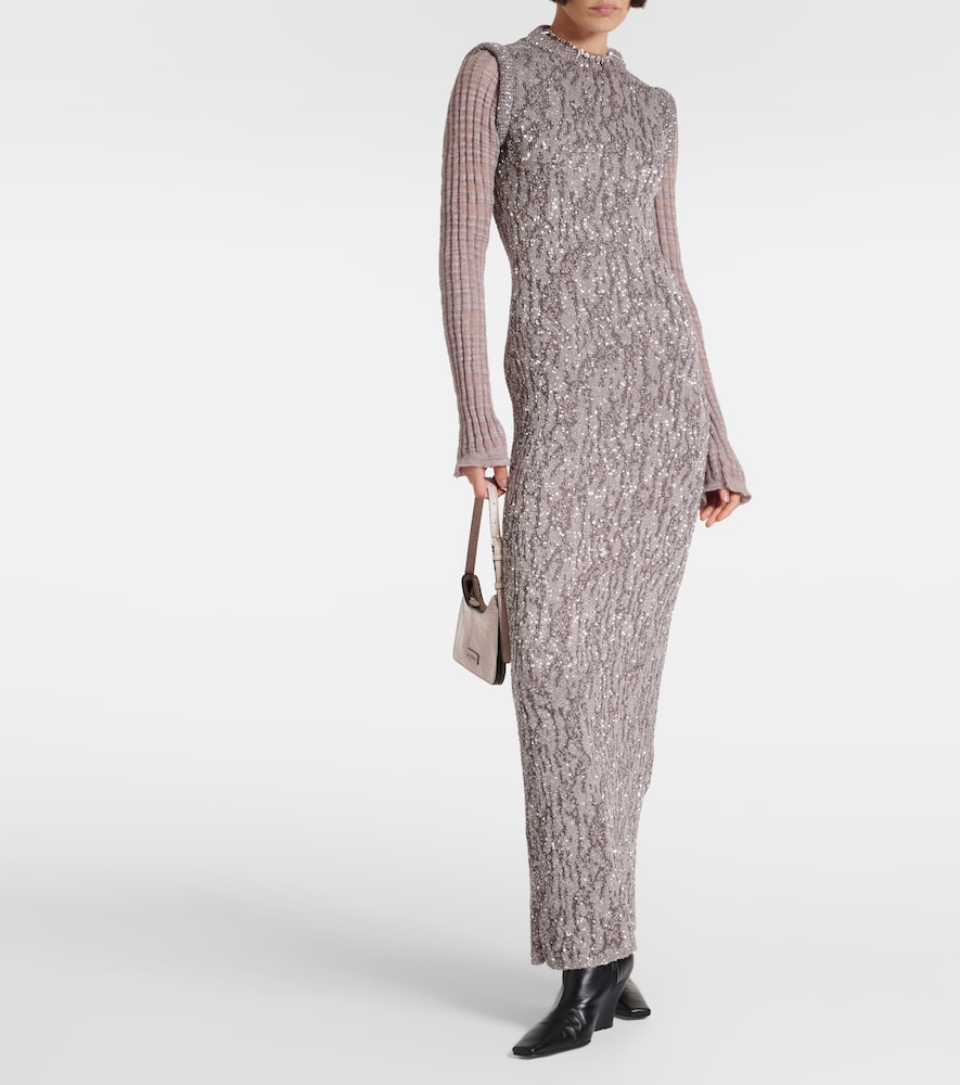  Acne Studios Acne Studios Sequined Jacquard Maxi Dress 