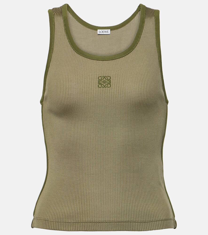 Loewe Anagram silk jersey tank top