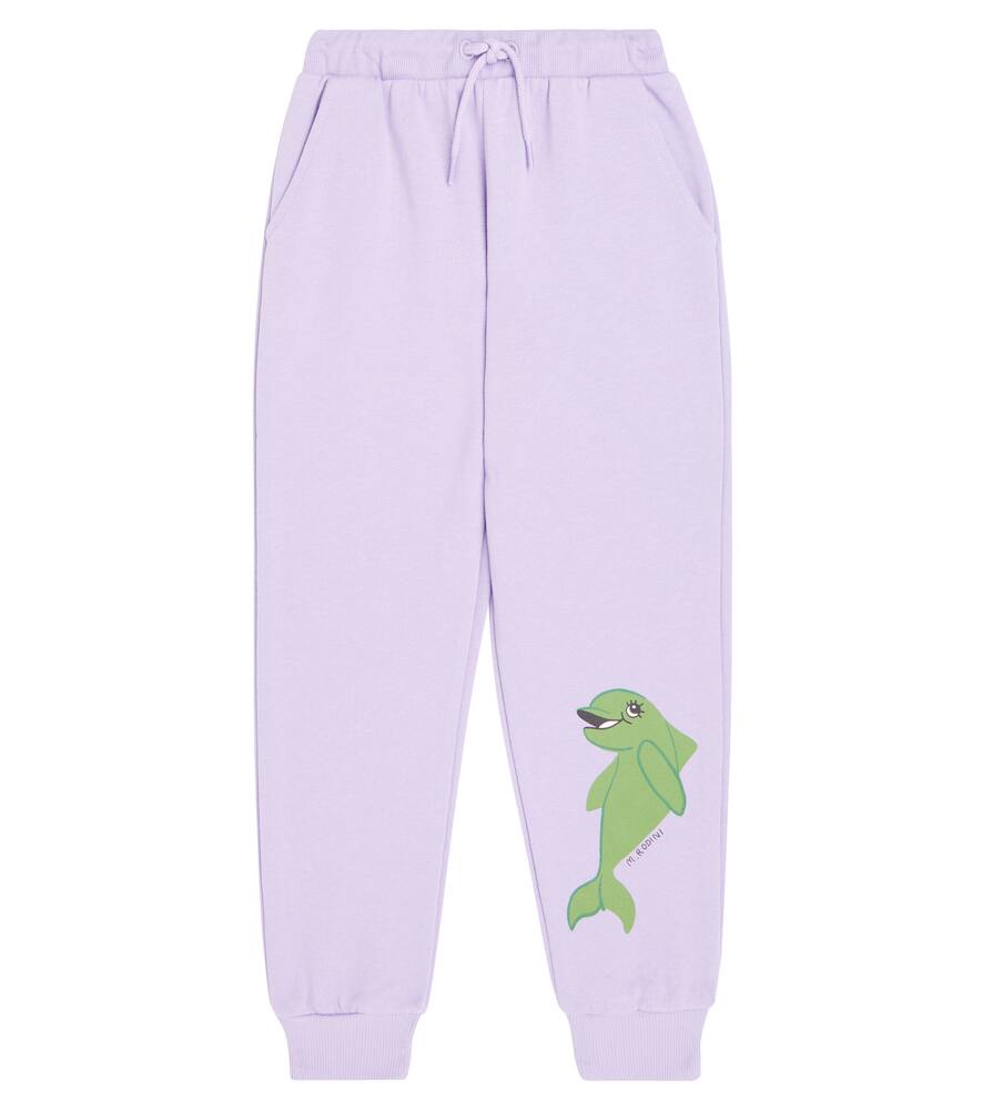 Mini Rodini Dolphin printed cotton sweatpants