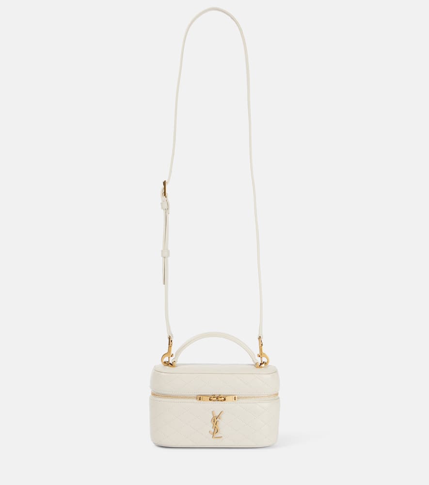 Saint Laurent Gaby Mini Leather Crossbody Bag In White