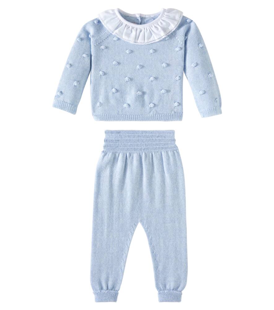 La Coqueta Baby wool sweater and sweatpants set