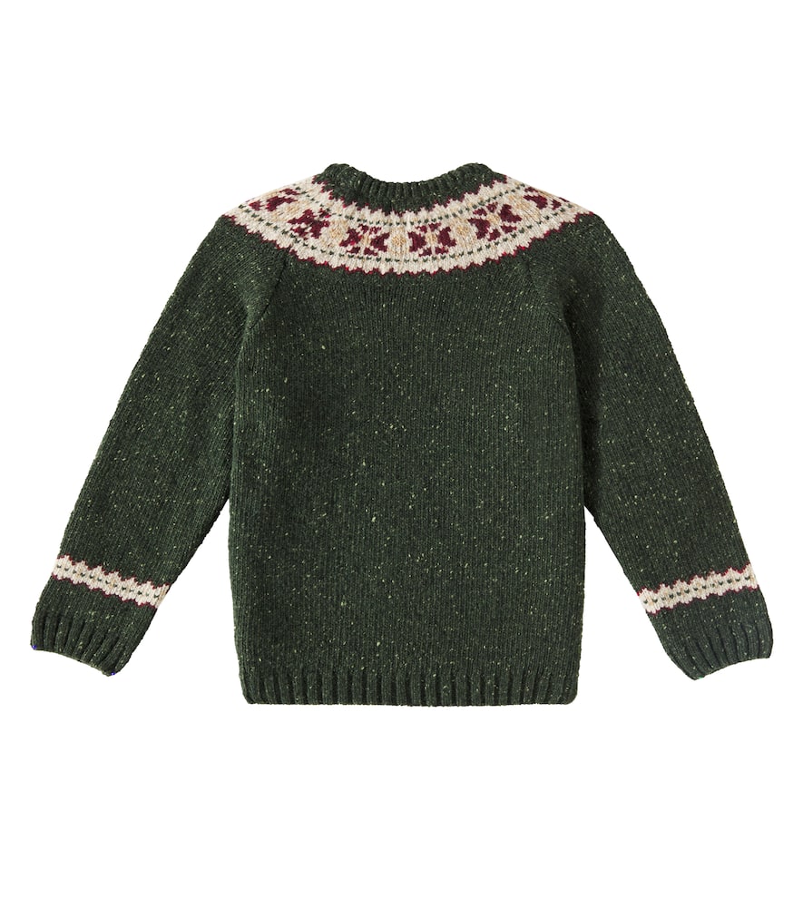 La Coqueta Fair Isle Wool-blend Sweater In Green