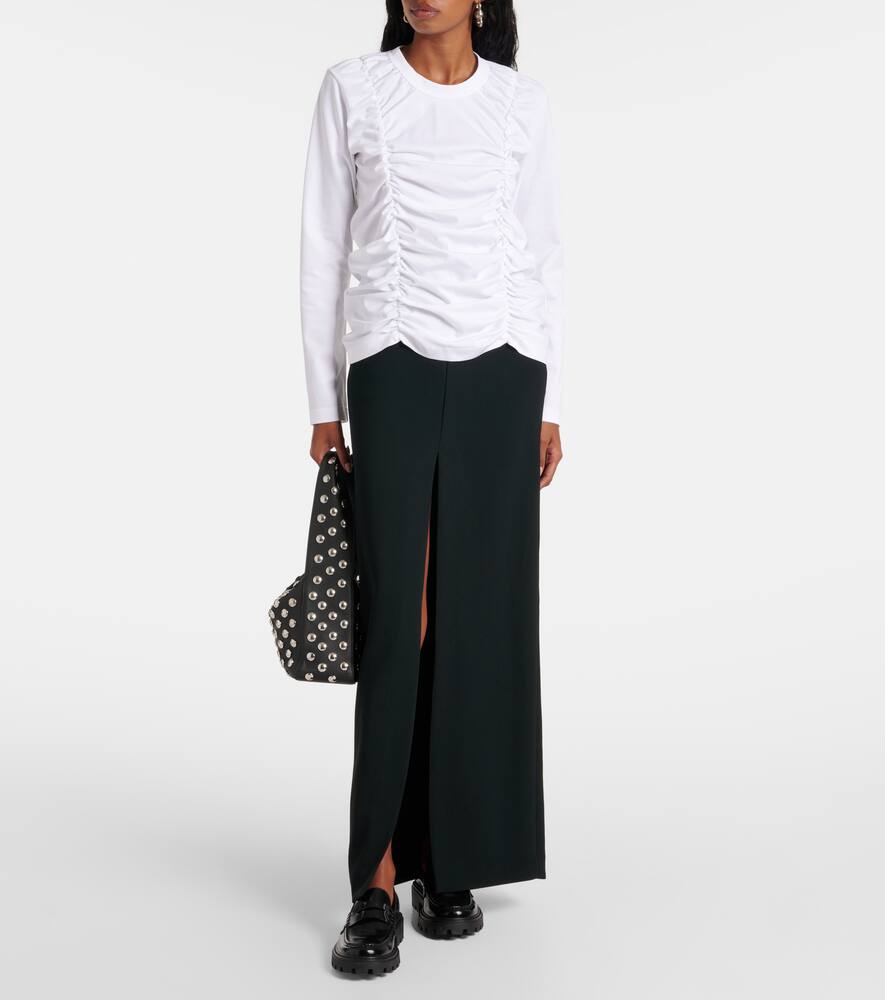 NOIR KEI NINOMIYA RUFFLED COTTON TOP 