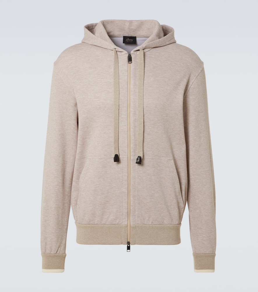 Brioni Cotton-blend jersey hoodie