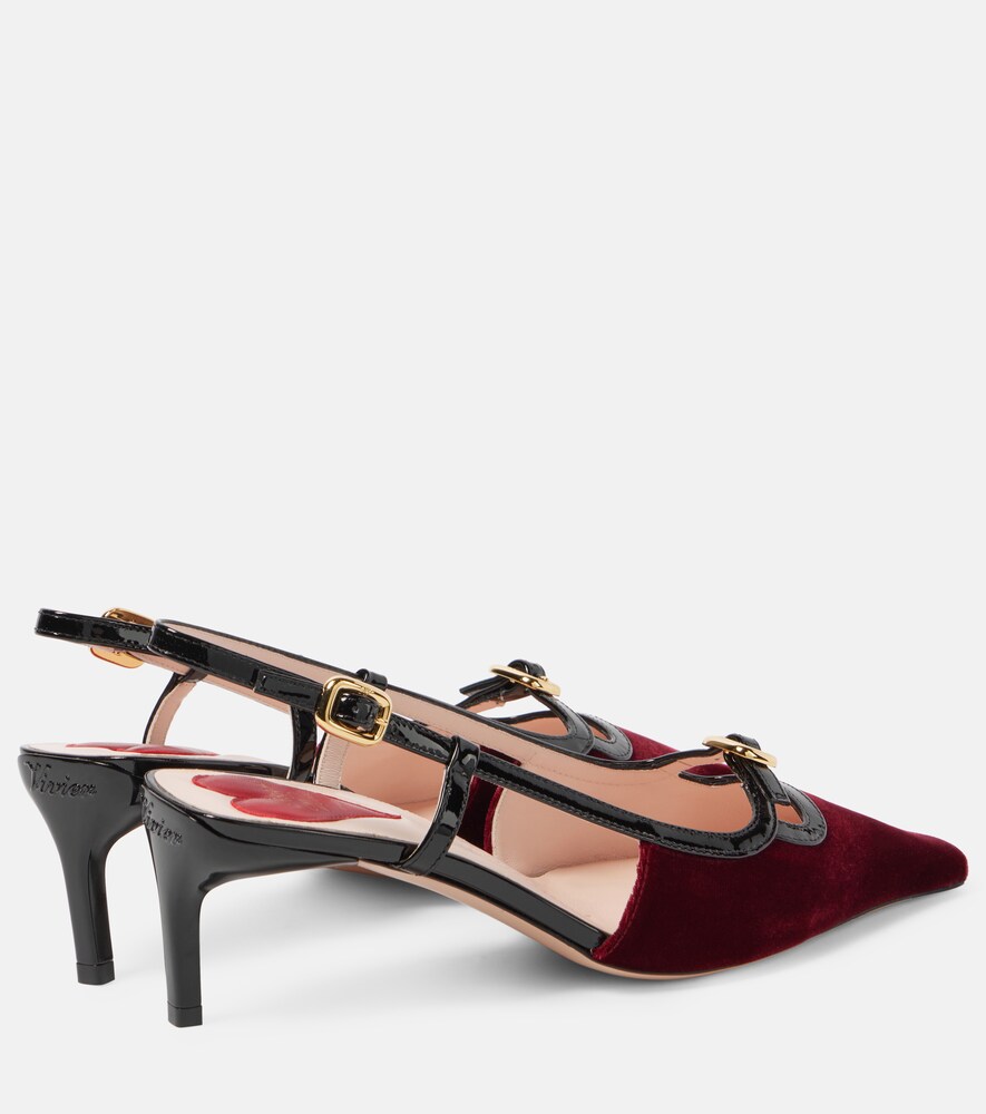  Roger Vivier Roger Vivier Slingback-pumps Viv’ Canard 55 Aus Samt 