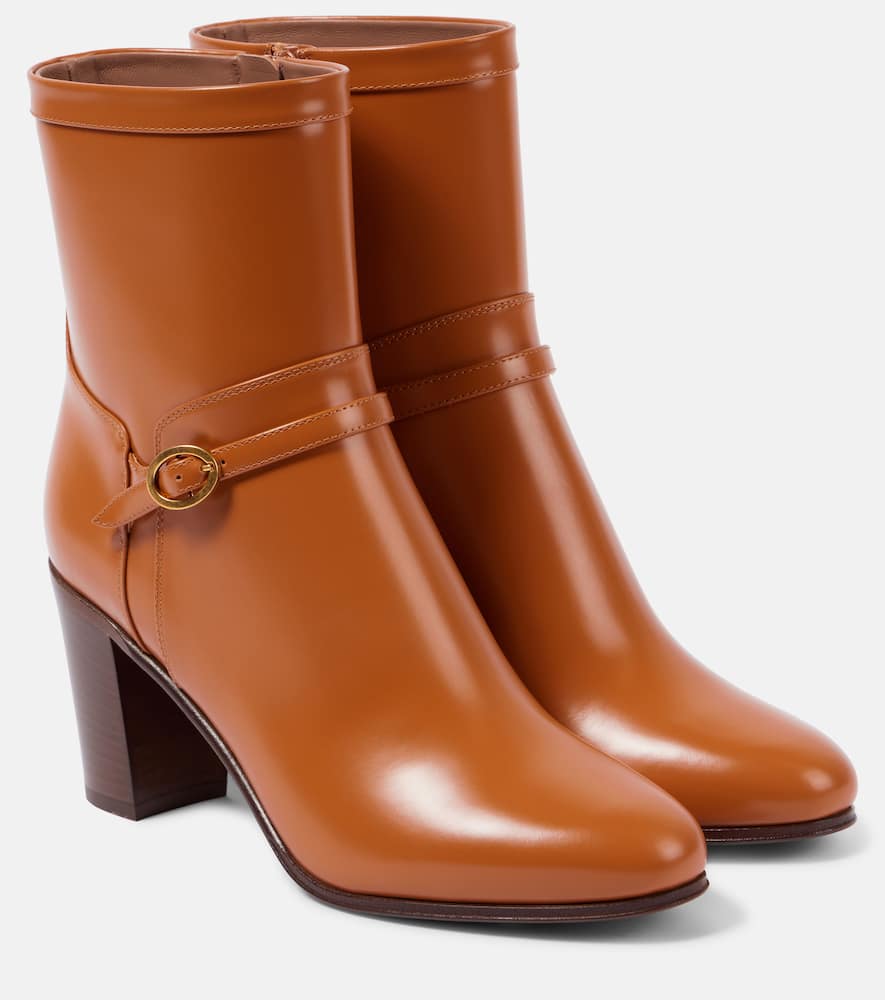 Pattie 75 leather ankle boots