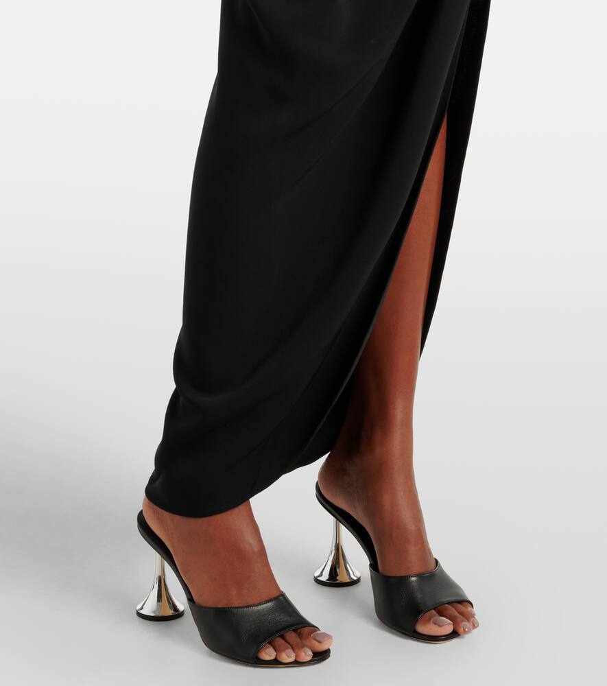 Christopher Esber Ruched Jersey Maxi Skirt In Black