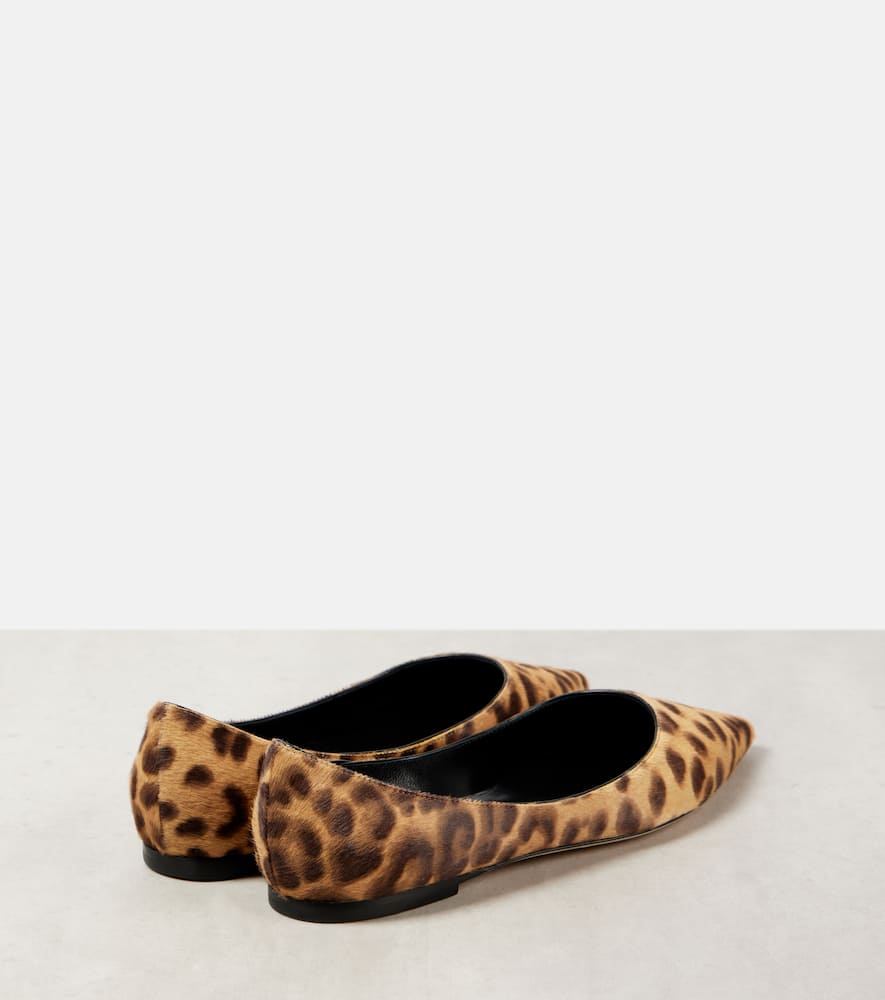 Jimmy Choo Love Leopard-print Ballet Flats In Neutrals