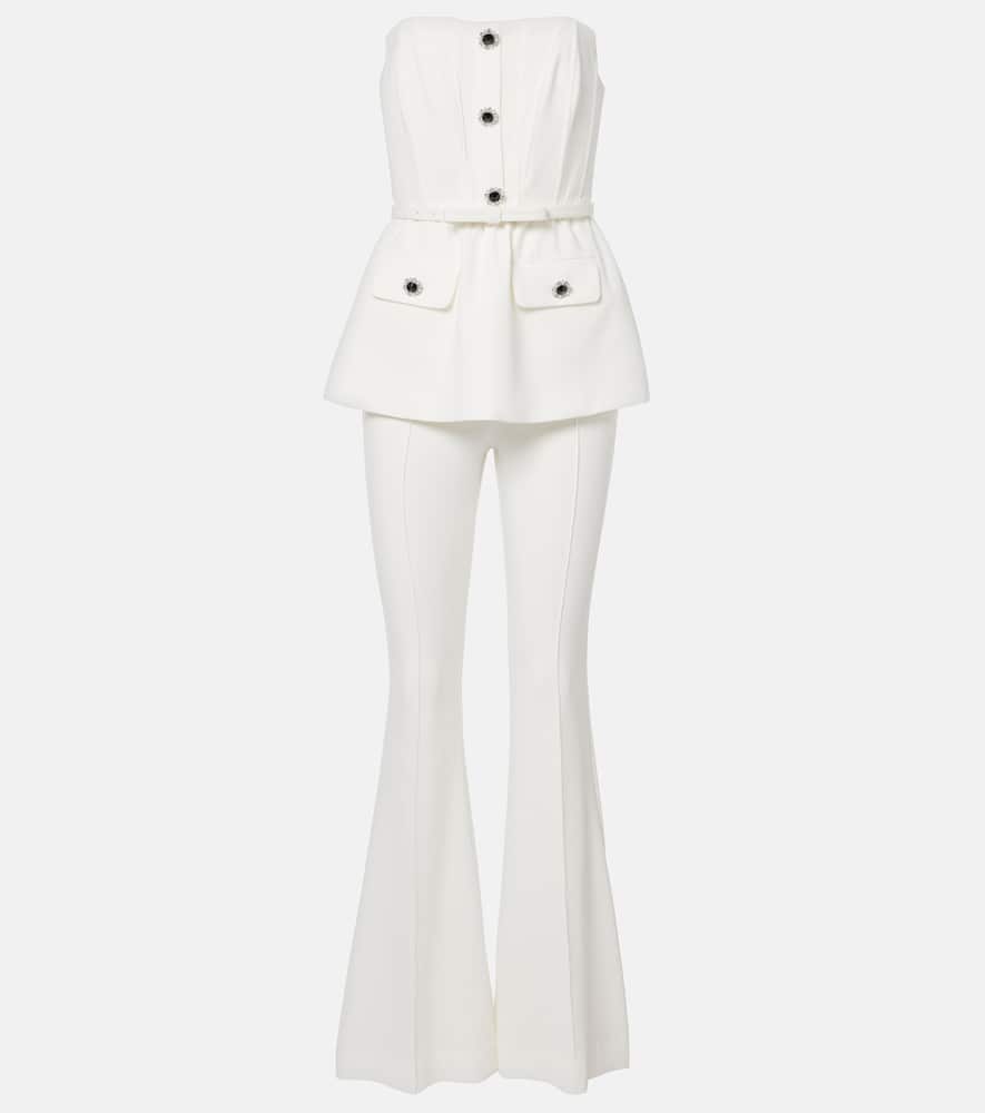 Strapless crêpe jumpsuit