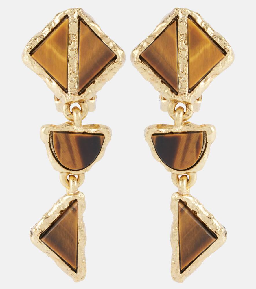 Oscar de la Renta Embellished drop earrings