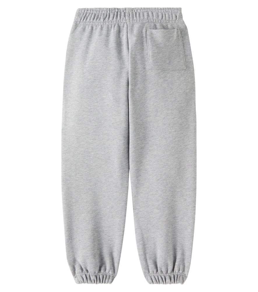 Versace Logo Cotton Jersey Sweatpants In Grey