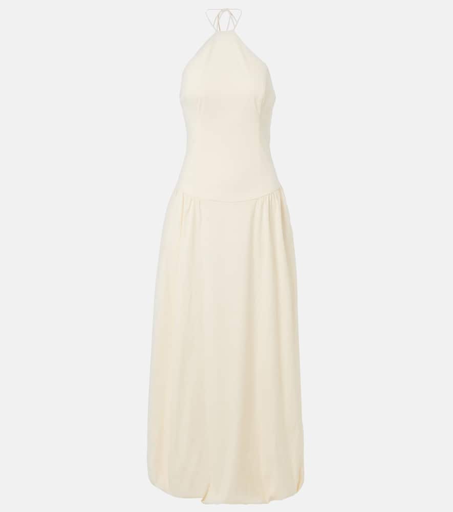 SIR Florent halterneck cotton-blend maxi dress