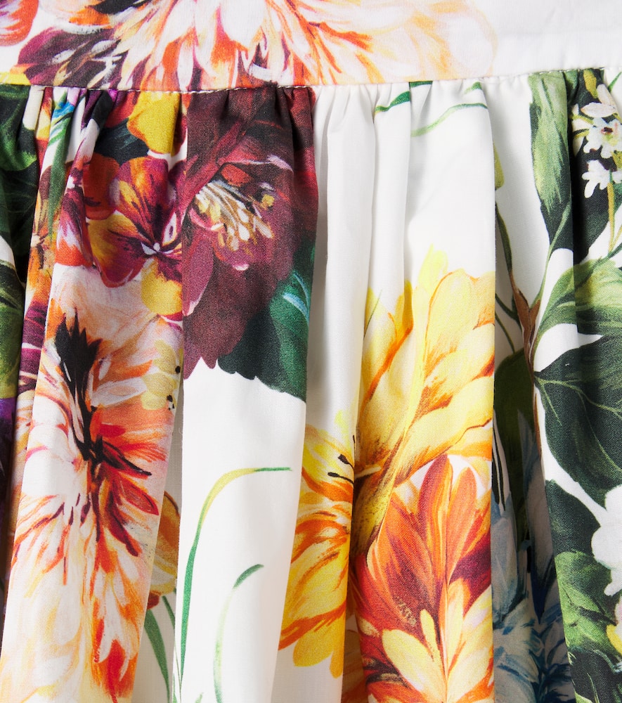 Dolce & Gabbana Floral-print Cotton Skirt