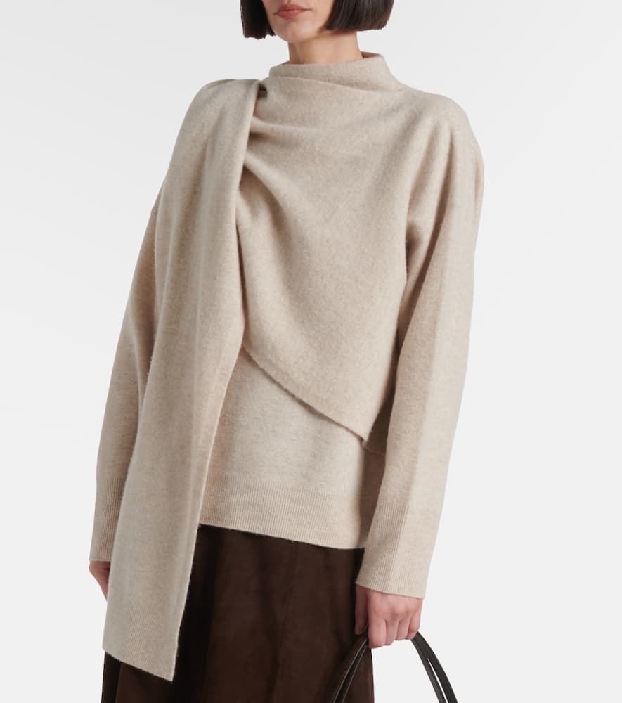 Vince Draped Sweater In Neutral