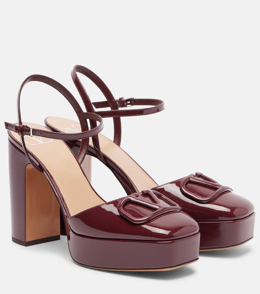 Valentino Vlogo Signature 115 Patent Platform Pump In Purple