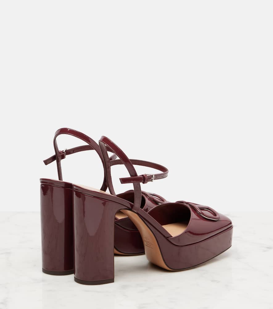 Valentino Vlogo Signature 115 Patent Platform Pump In Purple