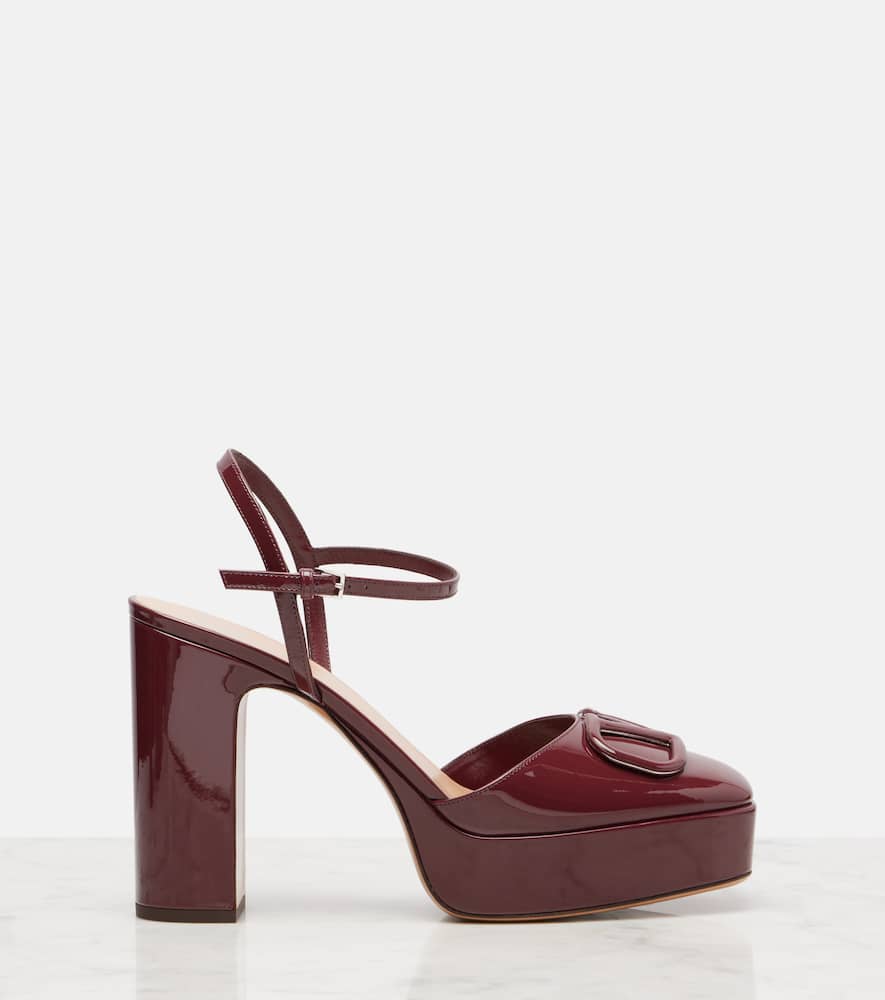 Valentino Vlogo Signature 115 Patent Platform Pump In Purple