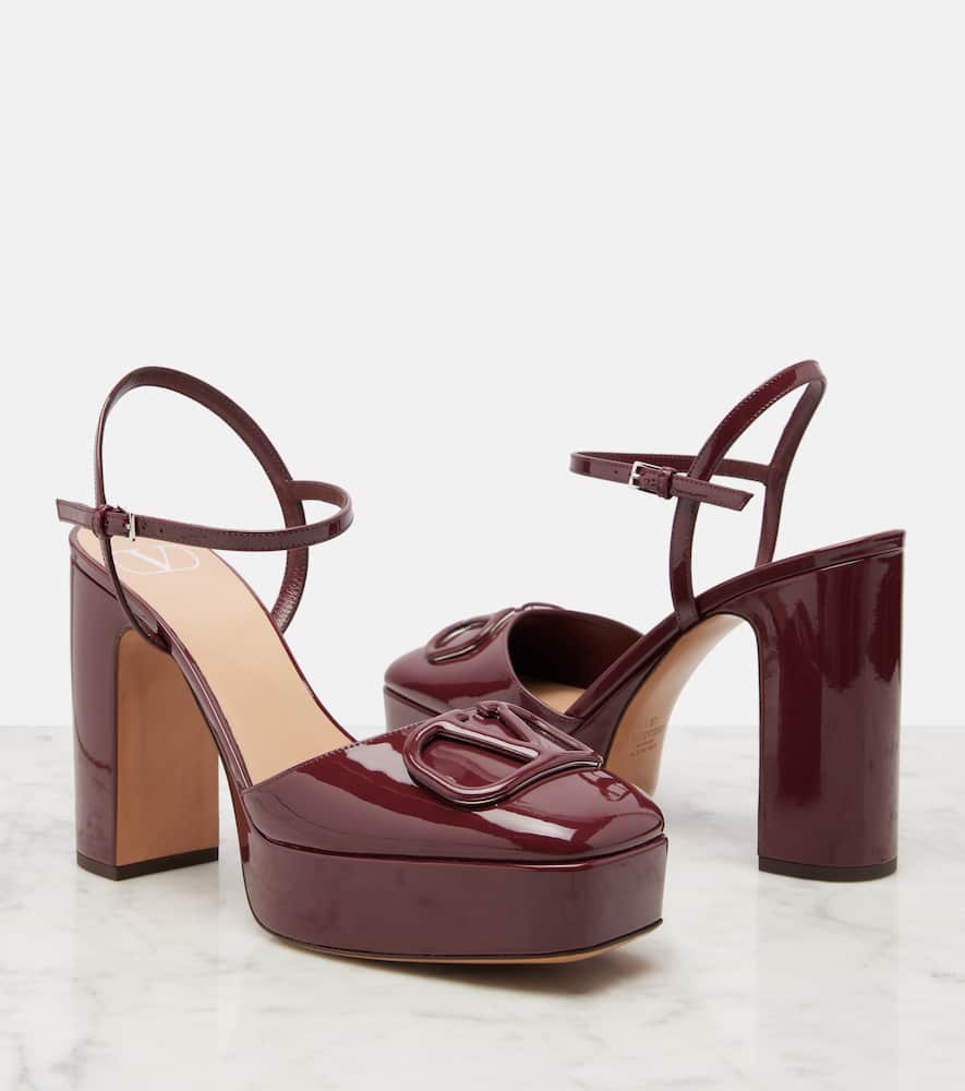 Valentino Vlogo Signature 115 Patent Platform Pump In Purple