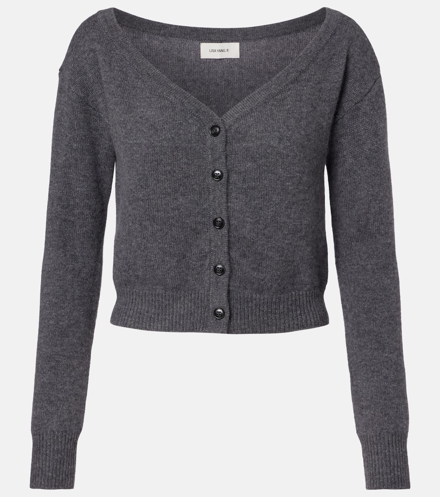 Lisa Yang Beata Cashmere Cardigan In Gray