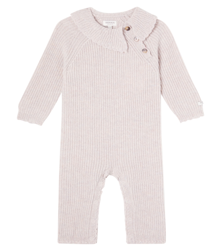 Donsje Pink Baby Vivenne Ribbed-Knit Wool Jumpsuit M Size 9-12 - Mytheresa