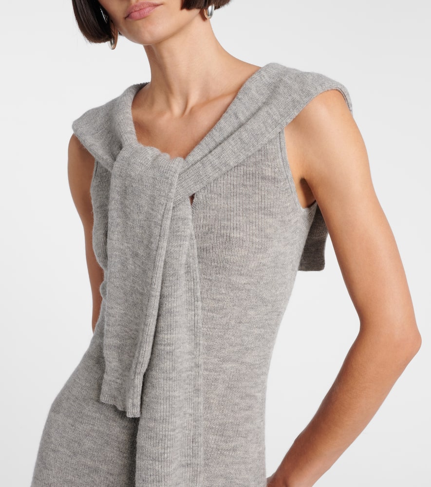 Aya Muse Vao Wool-blend Minidress In Brown