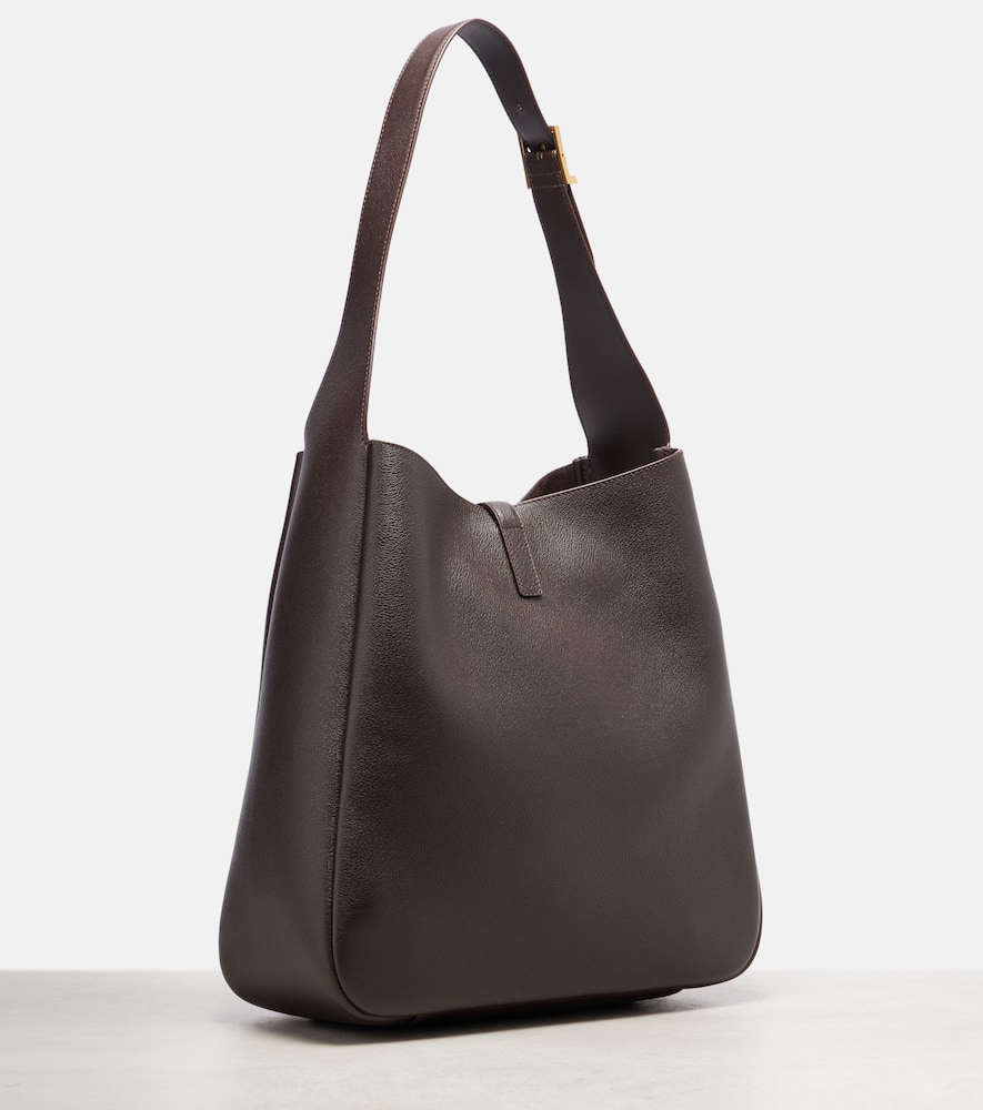 Saint Laurent Le 5 À 7 Supple Large Leather Shoulder Bag In Brown