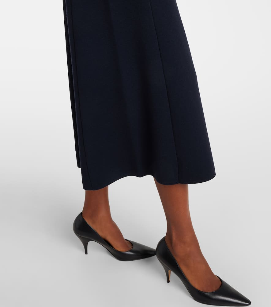Max Mara Delfi Virgin Wool Midi Dress In Animal Print