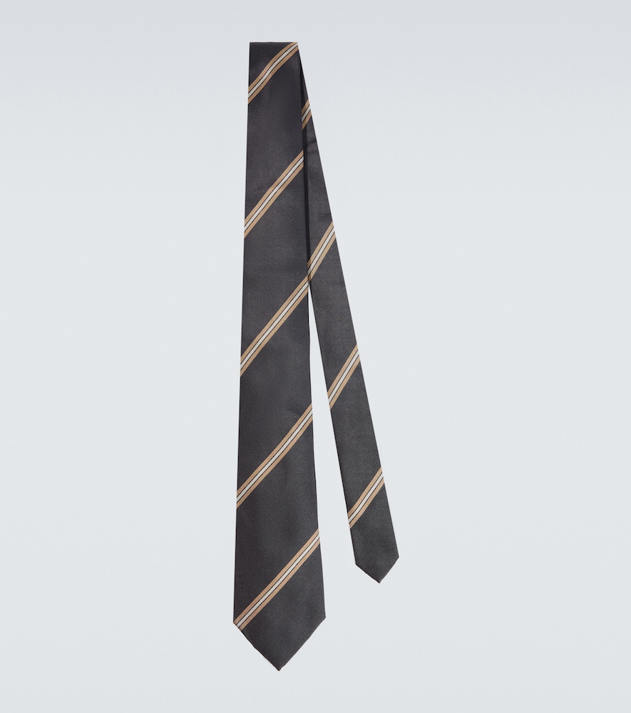 BRUNELLO CUCINELLI Brunello Cucinelli Striped silk tie　Brunello Cucinelli ストライプ シルクネクタイ