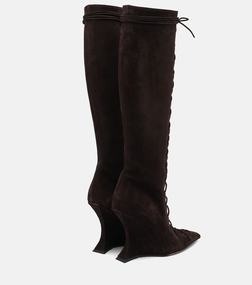 Paris Texas 105 Nina Lace-up Pointed Boots In Black