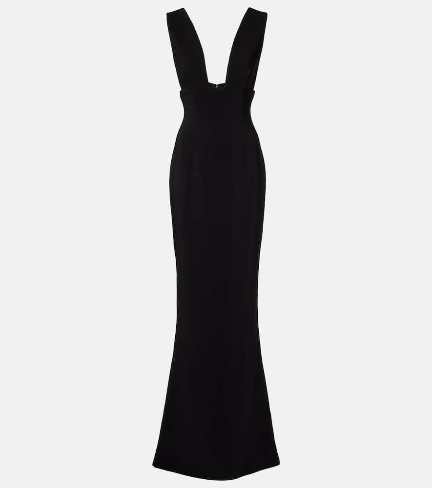 Stella Mccartney Crêpe Jersey Gown In Black
