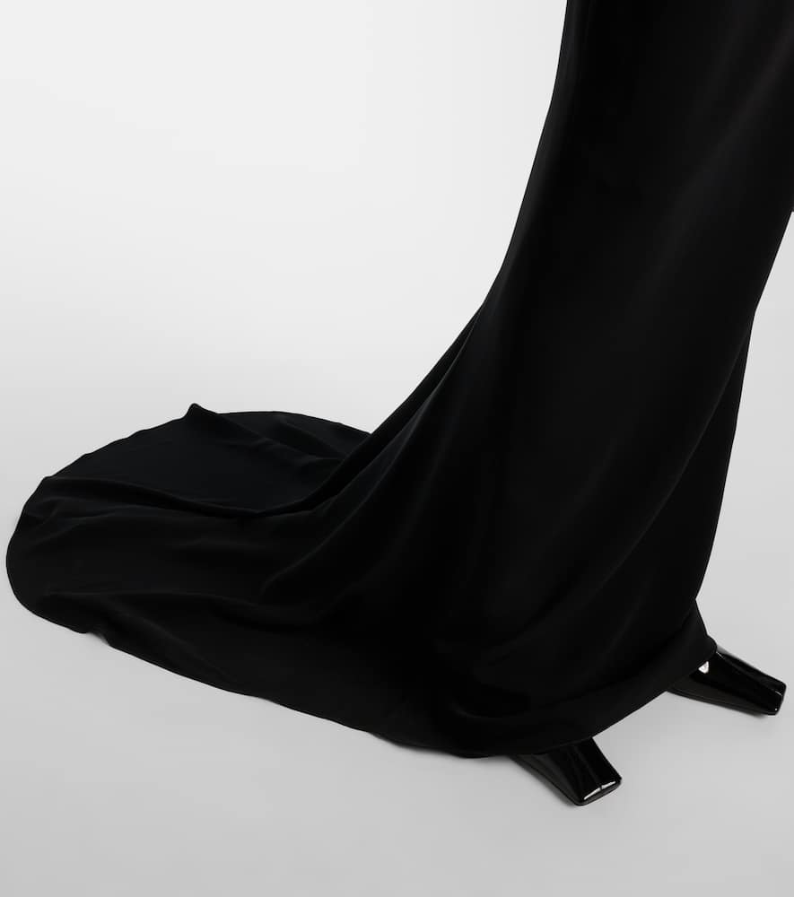 Stella Mccartney Crêpe Jersey Gown In Black