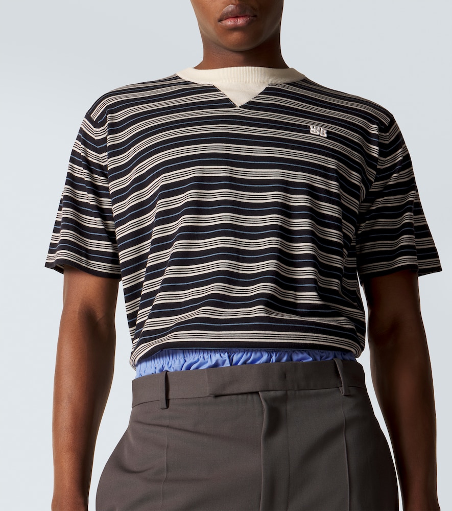 Song Striped Wool And Cotton T-Shirt