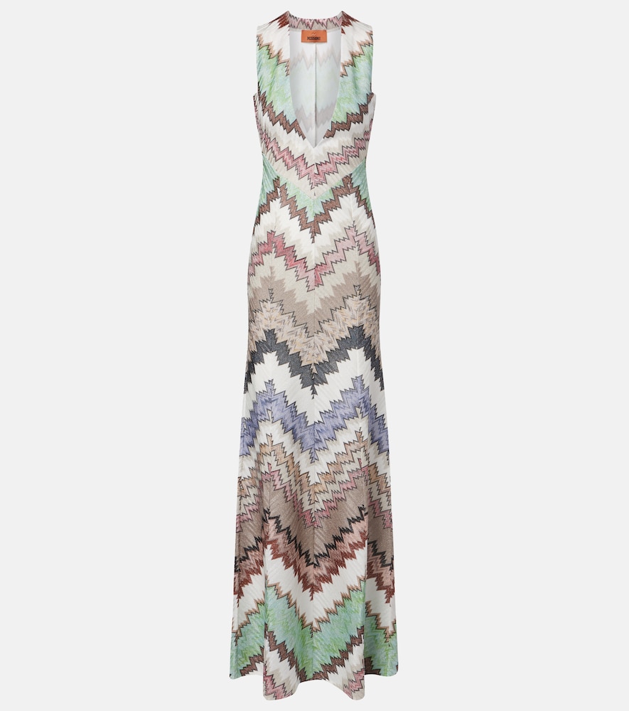 Missoni Women's Multicoloured Zigzag Lame Maxi Dress UK Size 6 - Mytheresa