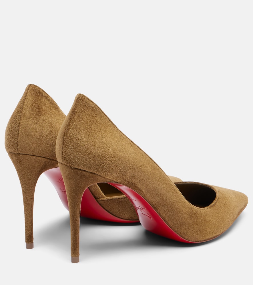 Christian Louboutin Iriza 85 Suede Pumps In Brown