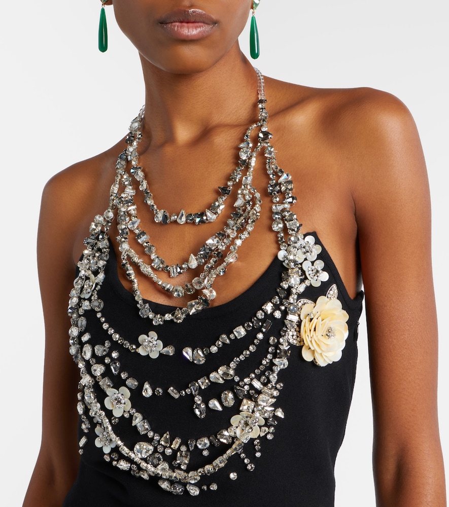  Oscar De La Renta Oscar De La Renta Verziertes Minikleid 