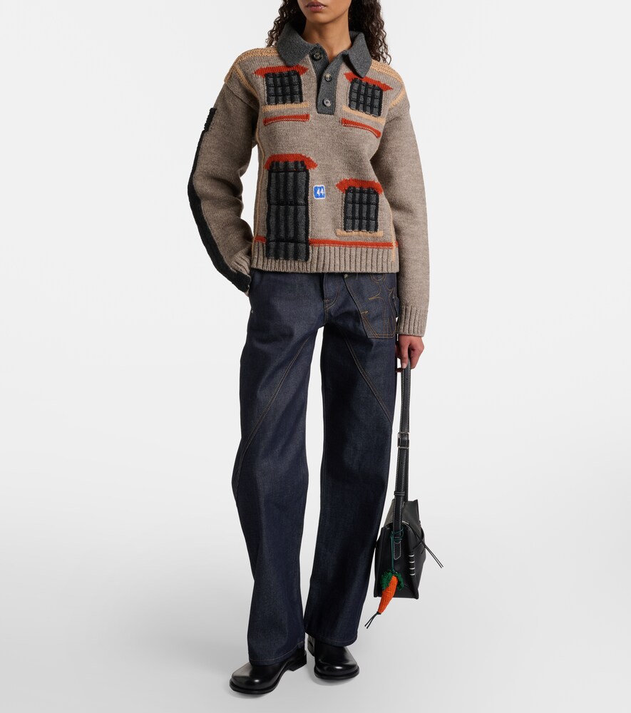 Wool Intarsia Polo