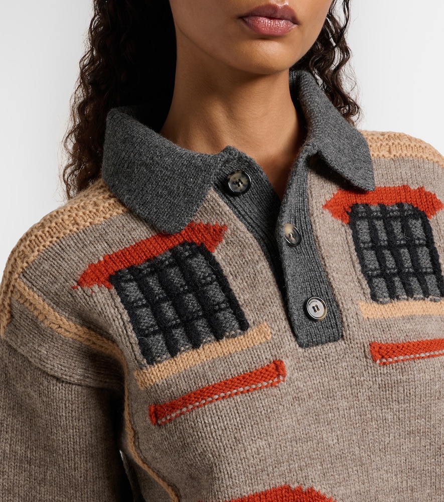  Jw Anderson Jw Anderson Polopullover Aus Woll-jacquard 
