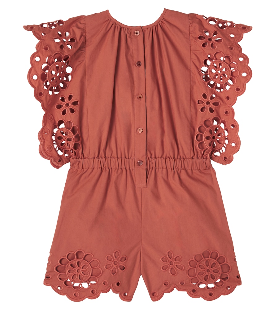  Zimmermann Kids Zimmermann Kids Bestickter Playsuit Awaken Aus Baumwolle 