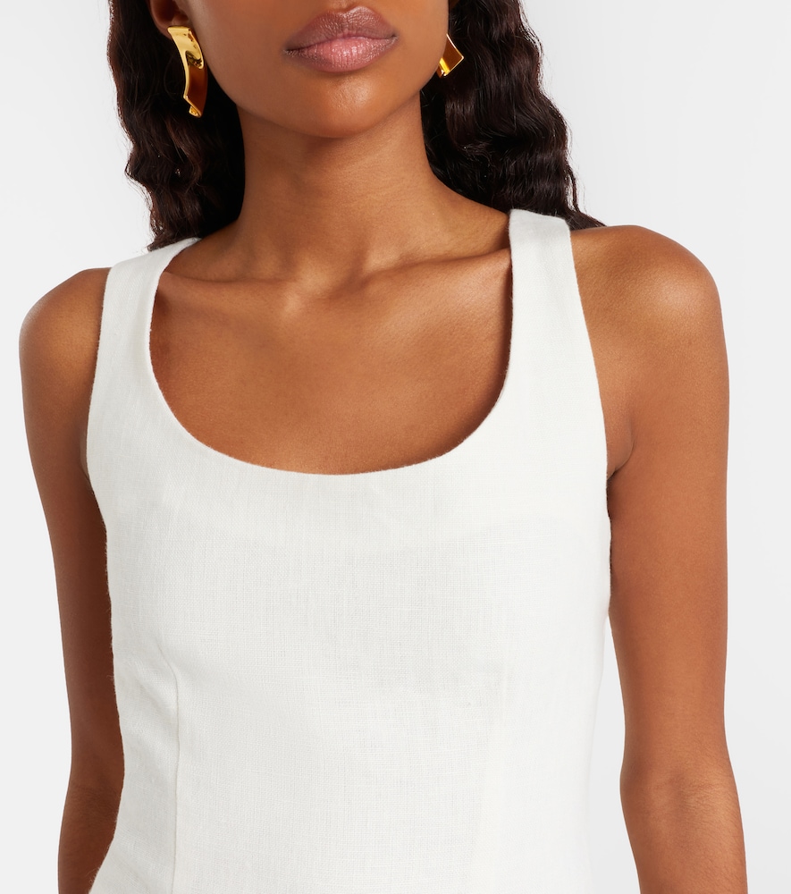 Effi Scalloped Linen Tank Top