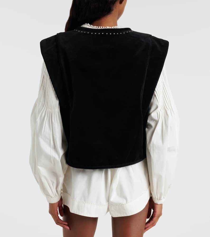 Isabel Marant Poppy Embellished Vest In Black