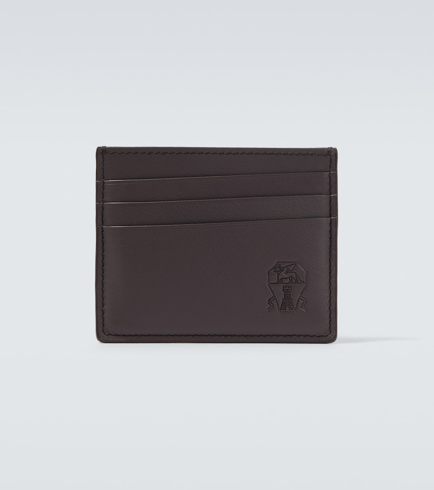 Brunello Cucinelli Logo debossed leather card holder　Brunello Cucinelli ロゴ型押しレザー カード ホルダー Brunello