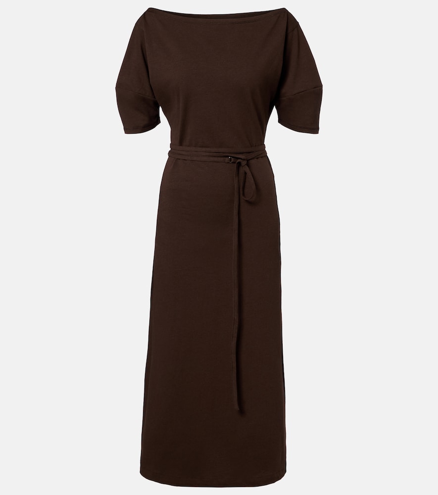 Lemaire Cotton and linen jersey midi dress