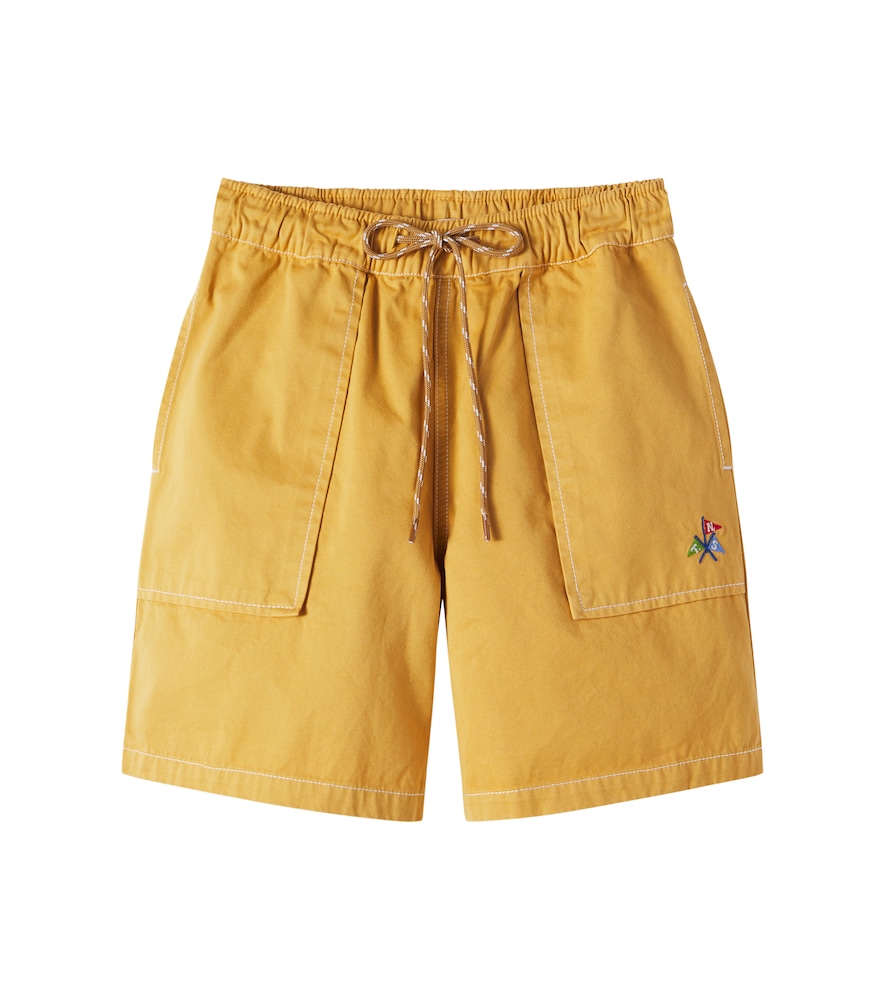 The New Society Yellow Cosmos Cotton Canvas Shorts Y Size 14 - Mytheresa