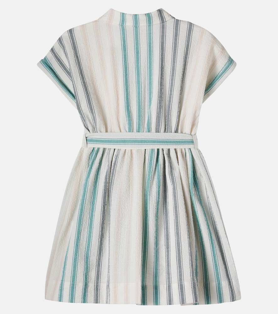  Bonpoint Bonpoint Robe Chemise Gisele En Seersucker De Coton 
