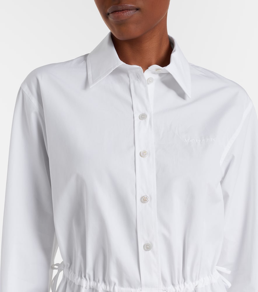  Mcqueen Mcqueen Cotton Poplin Shirt Dress 