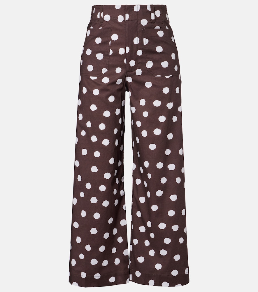 Adriana Degreas Polka-dot cotton-blend wide-leg pants | Thumbnail 7