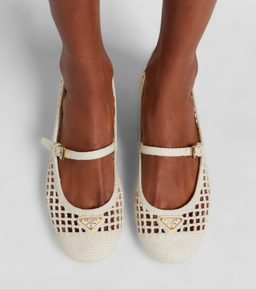 Prada Crochet Mary Jane pumps