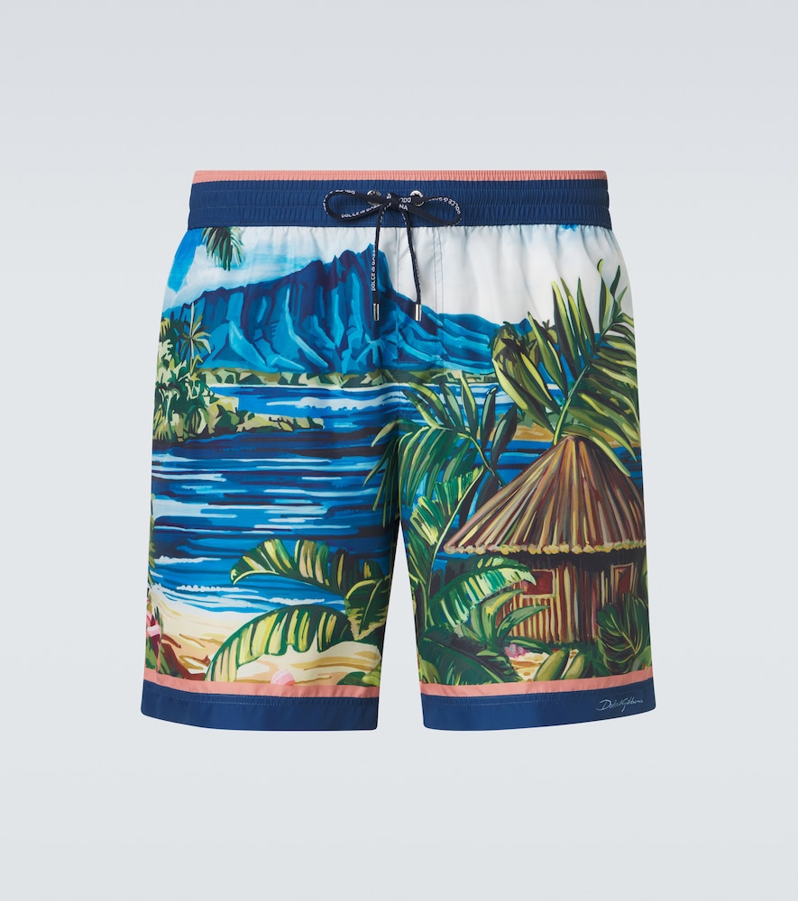 Dolce & Gabbana Printed swim trunks
